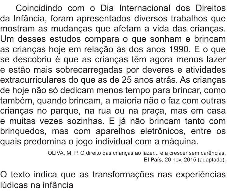 Enunciado original completo da questão 39 do ENEM 2021 - 1º Dia – Caderno 10 – Verde (Libras) – Aplicação Regular, página 17.