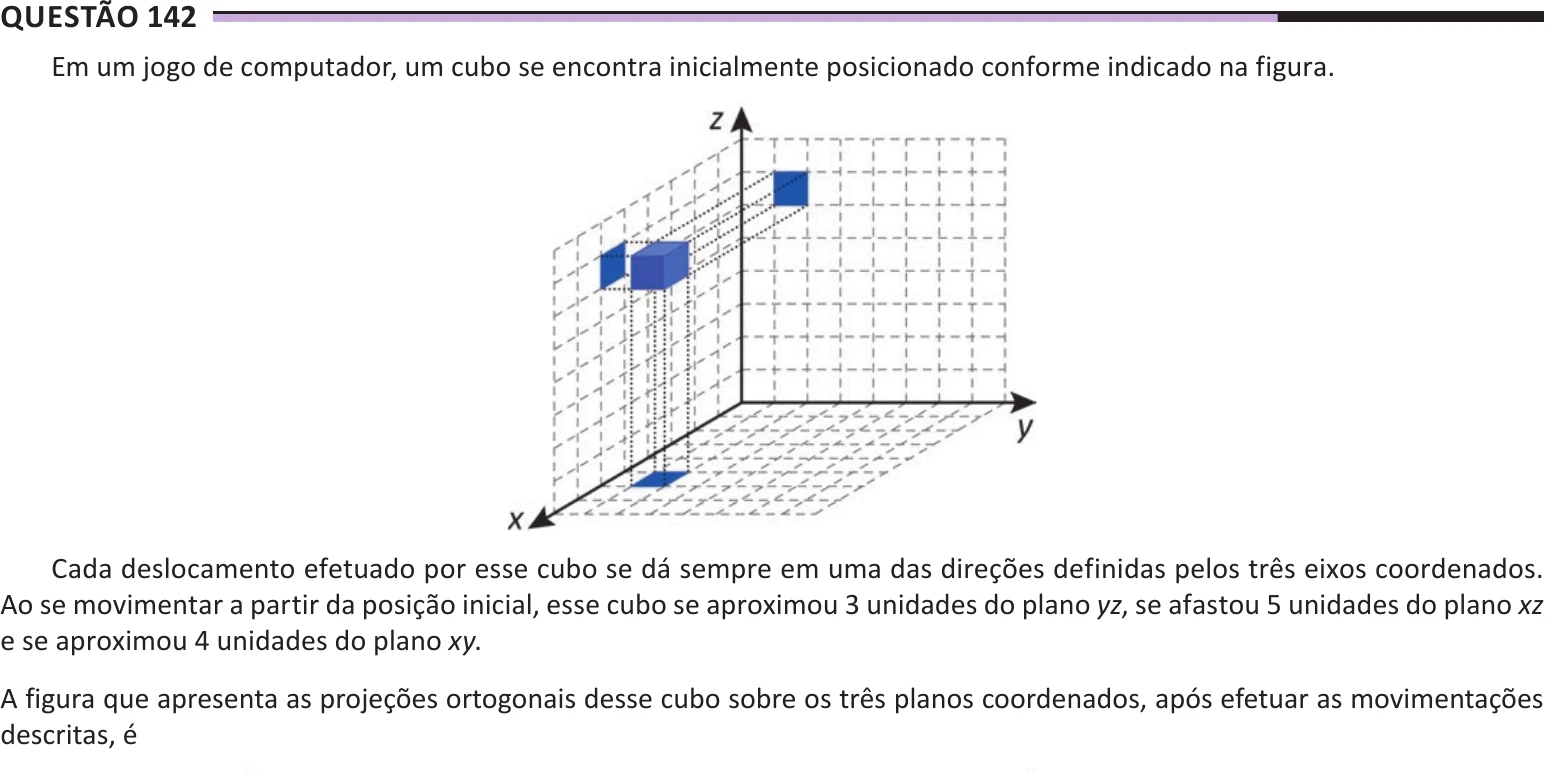 Enunciado original completo da questão 142 do ENEM 2025 - 2º Dia – Caderno 12 – Roxo (Libras) – Aplicação Regular, página 18.
