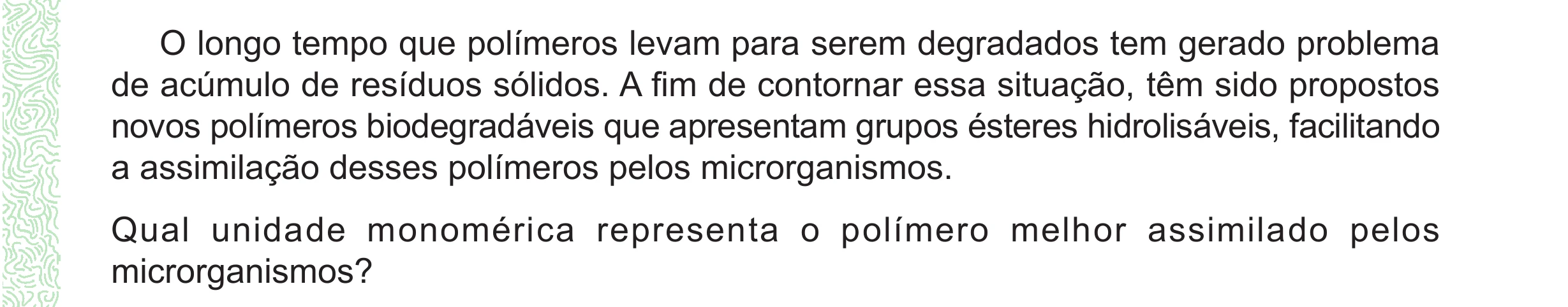 Enunciado original completo da questão 129 do ENEM 2024 - 2º Dia – Caderno 8 – Verde (Ampliada) – Reaplicação/PPL, página 27.