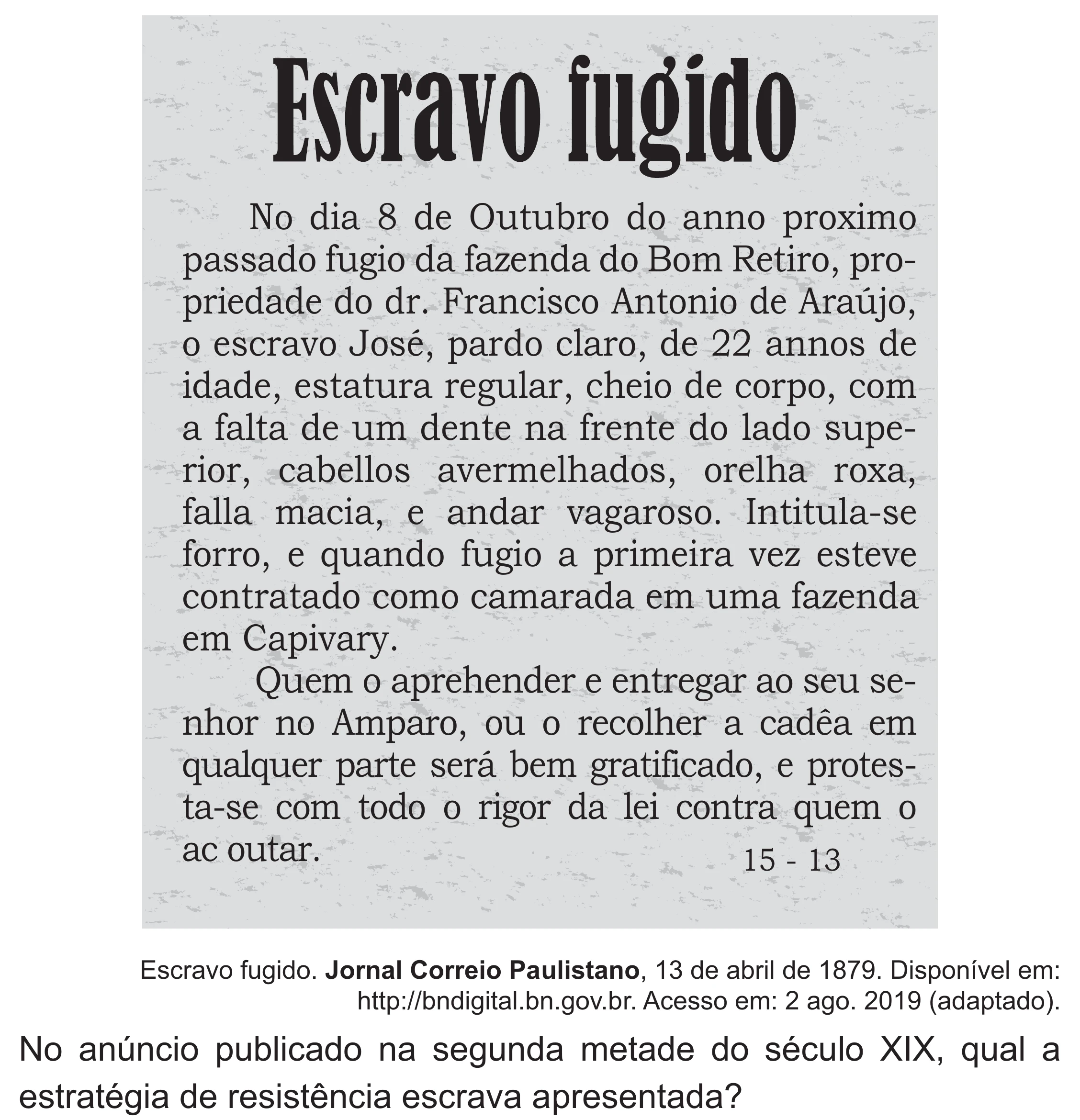Enunciado original completo da questão 49 do ENEM 2021 - 1º Dia – Caderno 10 – Verde (Libras – Superampliada) – Aplicação Regular, página 56.