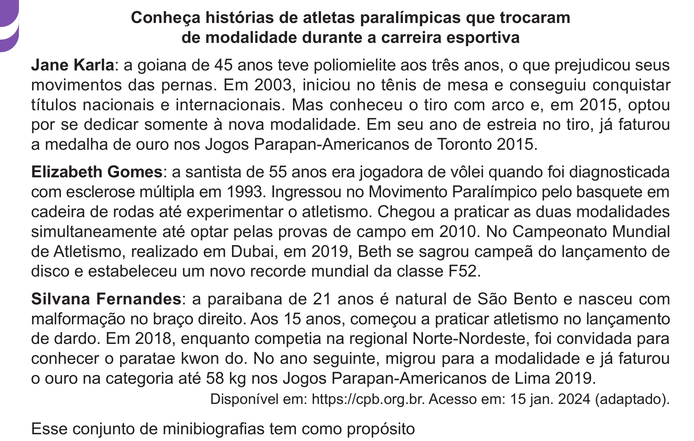 Enunciado original completo da questão 41 do ENEM 2024 - 1º Dia – Caderno 10 – Roxo (Libras) – Aplicação Regular - (Ampliada), página 36.