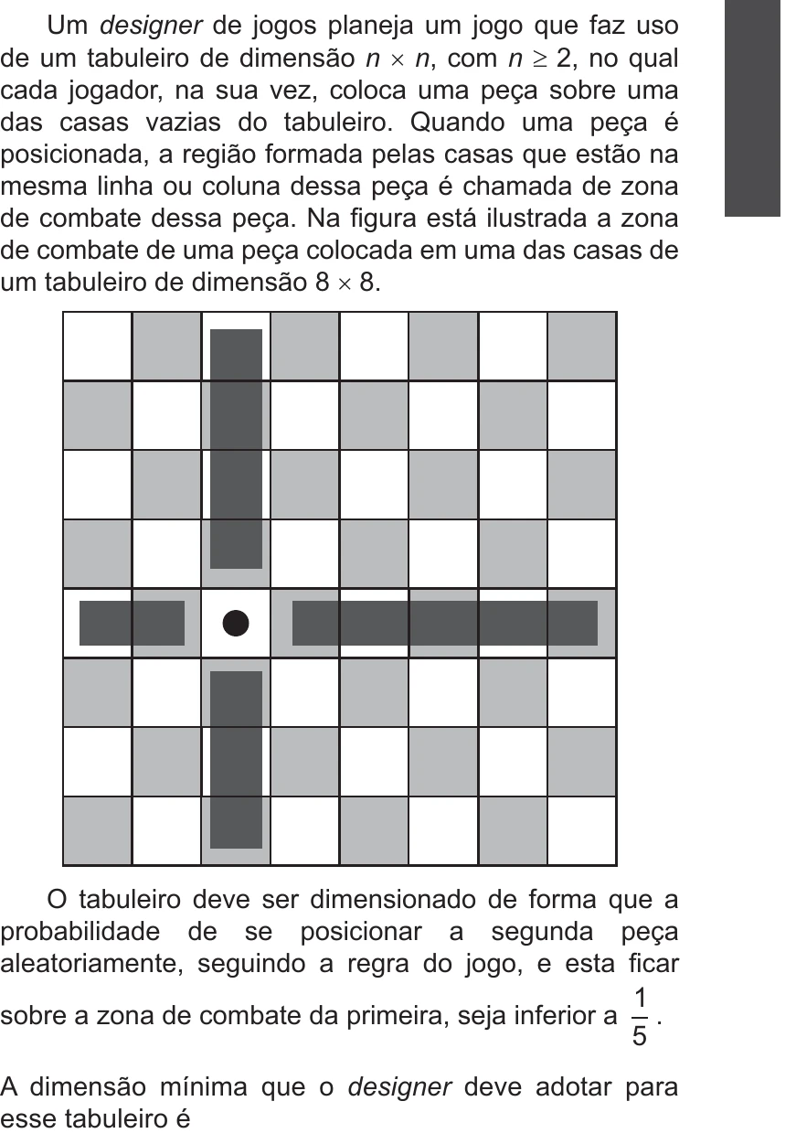 Enunciado original completo da questão 180 do ENEM 2018 - 2º Dia - Caderno 5 - Amarelo – Aplicação regular, página 31.