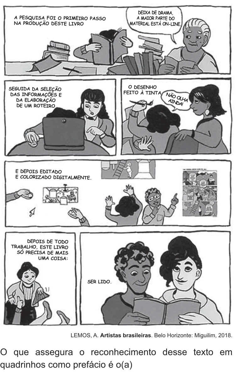 Enunciado original completo da questão 38 do ENEM 2021 - 1º Dia – Caderno 3 – Branco – Aplicação Regular, página 18.