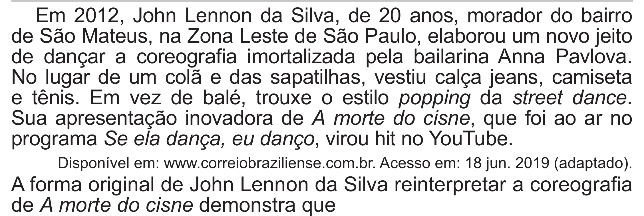 Enunciado original completo da questão 17 do ENEM 2021 - 1º Dia – Caderno 10 – Verde (Libras – Superampliada) – Aplicação Regular, página 23.