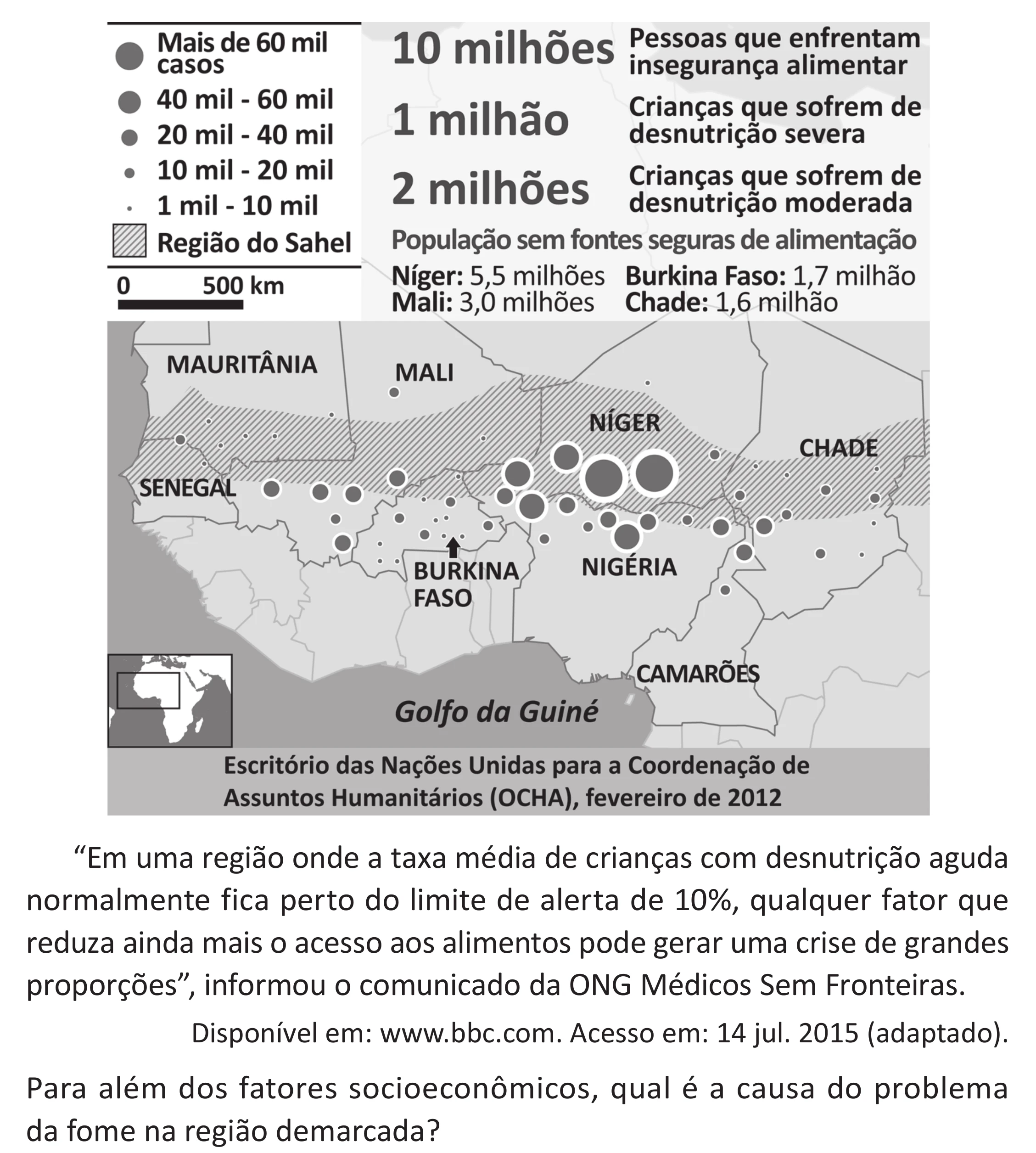 Enunciado original completo da questão 65 do ENEM 2025 - 1º Dia – Caderno 9 – Laranja (Braile e ledor) – Aplicação Regular - (Superampliada) - Belém, Ananindeua e Marituba, página 73.