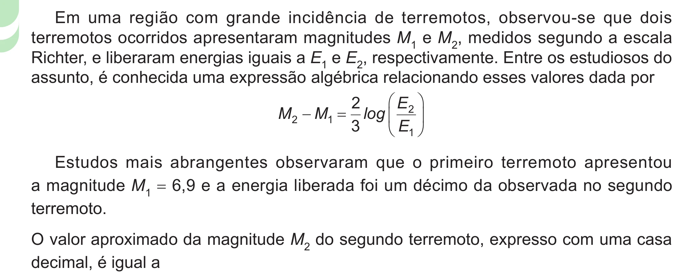 Enunciado original completo da questão 172 do ENEM 2024 - 2º Dia – Caderno 8 – Verde – Aplicação Regular - (Ampliada), página 56.