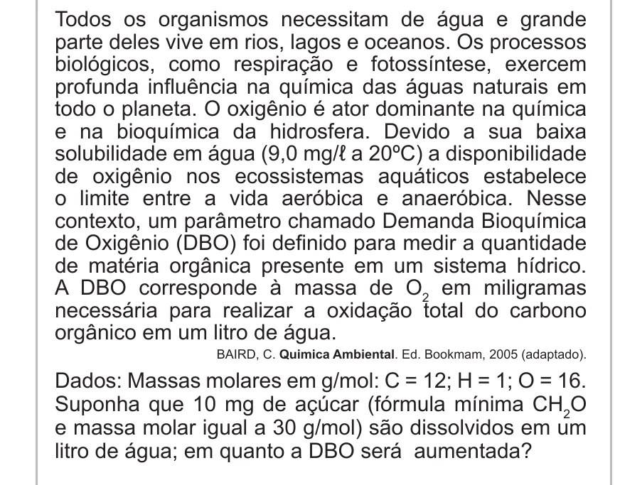 Enunciado original completo da questão 68 do ENEM 2010 - Dia 1 - Caderno 2 - Amarelo – Aplicação regular, página 20.