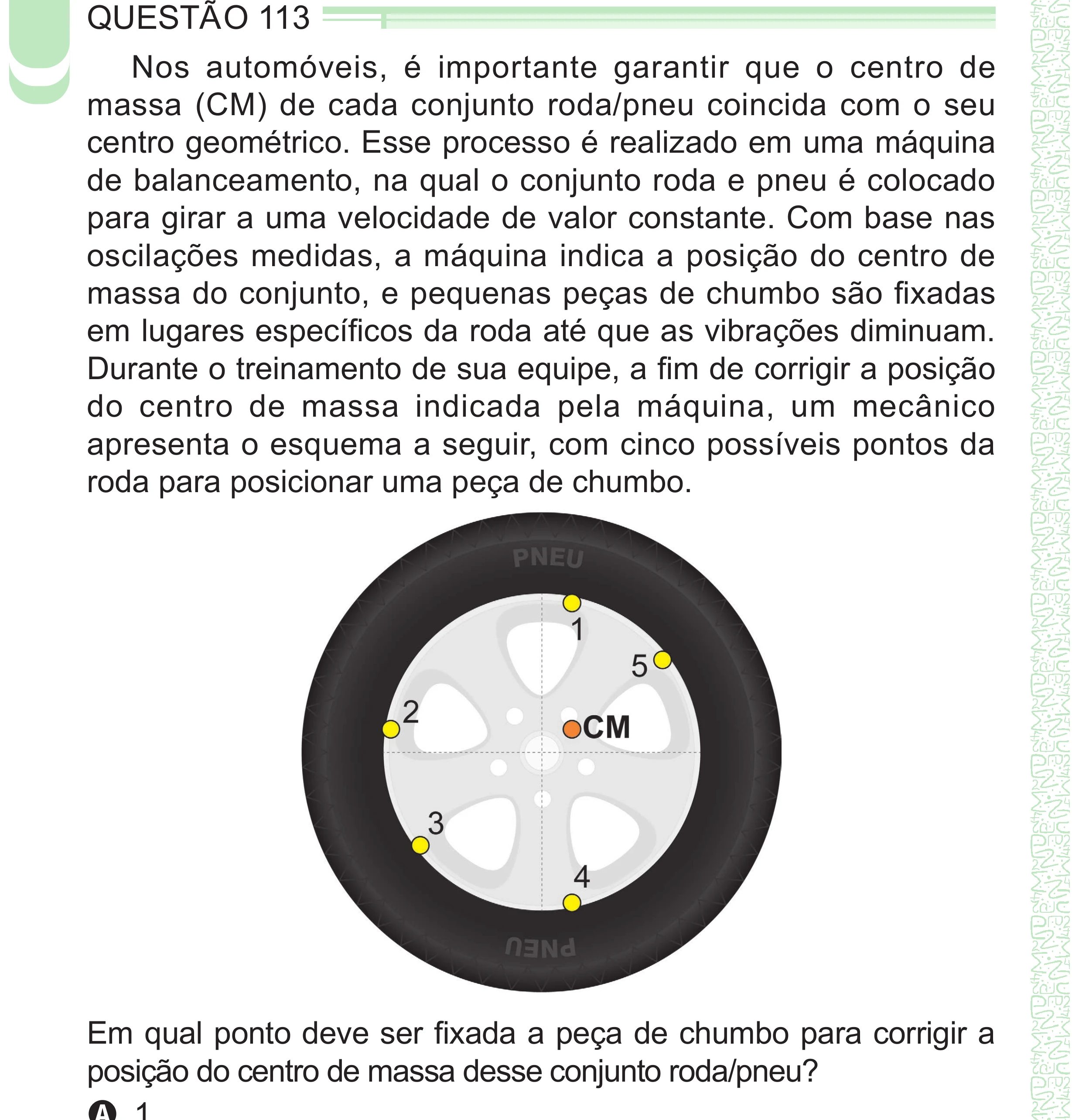 Enunciado original completo da questão 113 do ENEM 2024 - 2º Dia – Caderno 8 – Verde – Aplicação Regular - (Superampliada), página 26.