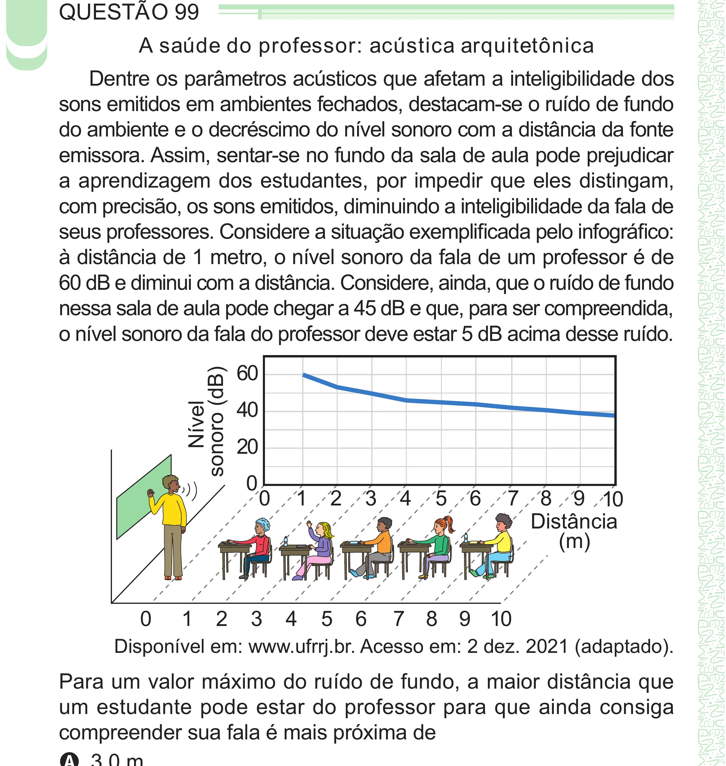 Enunciado original completo da questão 99 do ENEM 2024 - 2º Dia – Caderno 8 – Verde – Aplicação Regular - (Superampliada), página 10.