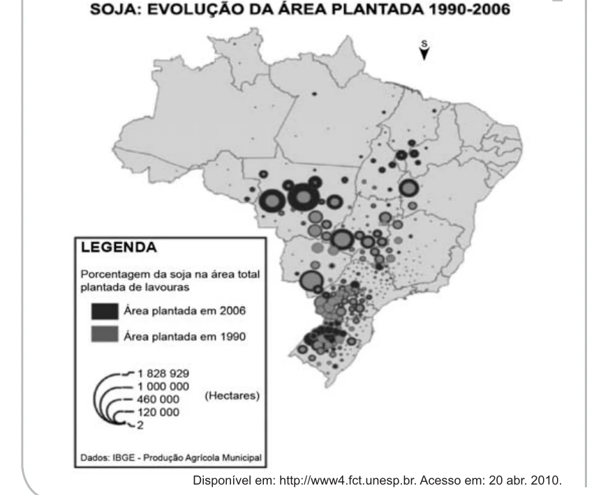 Enunciado original completo da questão 8 do ENEM 2010 - 1º Dia – Caderno 3 – Branco – Reaplicação/PPL, página 4.
