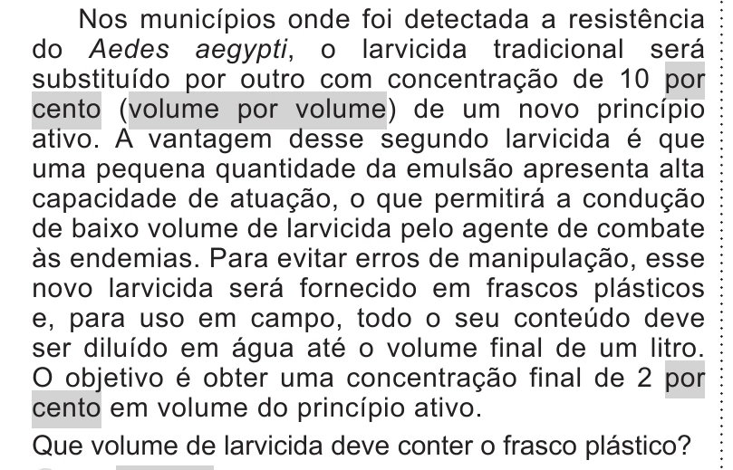Enunciado original completo da questão 131 do ENEM 2019 - 2º Dia – Caderno 11 – Laranja – Reaplicação/PPL, página 16.
