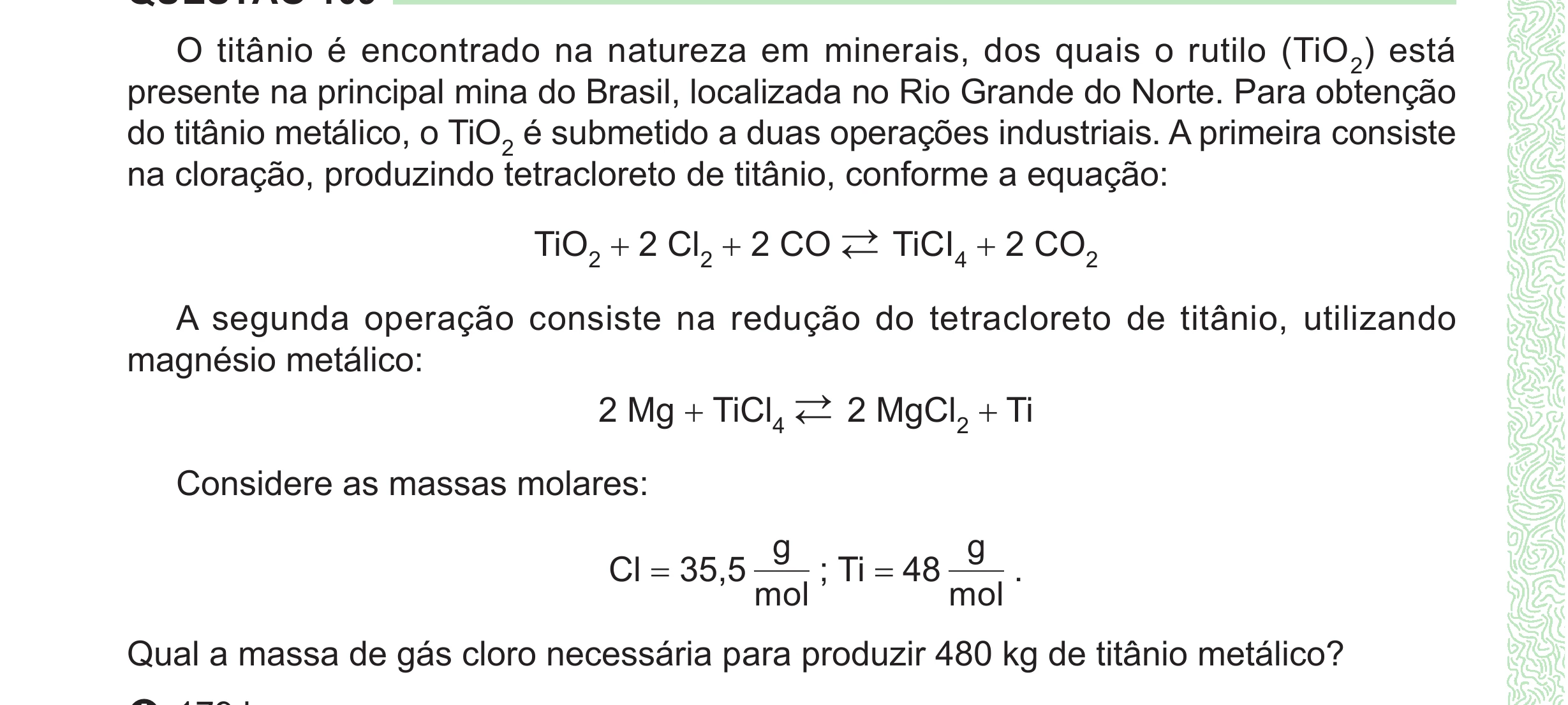 Enunciado original completo da questão 109 do ENEM 2024 - 2º Dia – Caderno 8 – Verde (Ampliada) – Reaplicação/PPL, página 12.