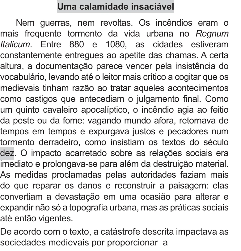Enunciado original completo da questão 58 do ENEM 2021 - 1º Dia – Caderno 9 – Laranja (Braile e ledor) – Aplicação Regular, página 27.