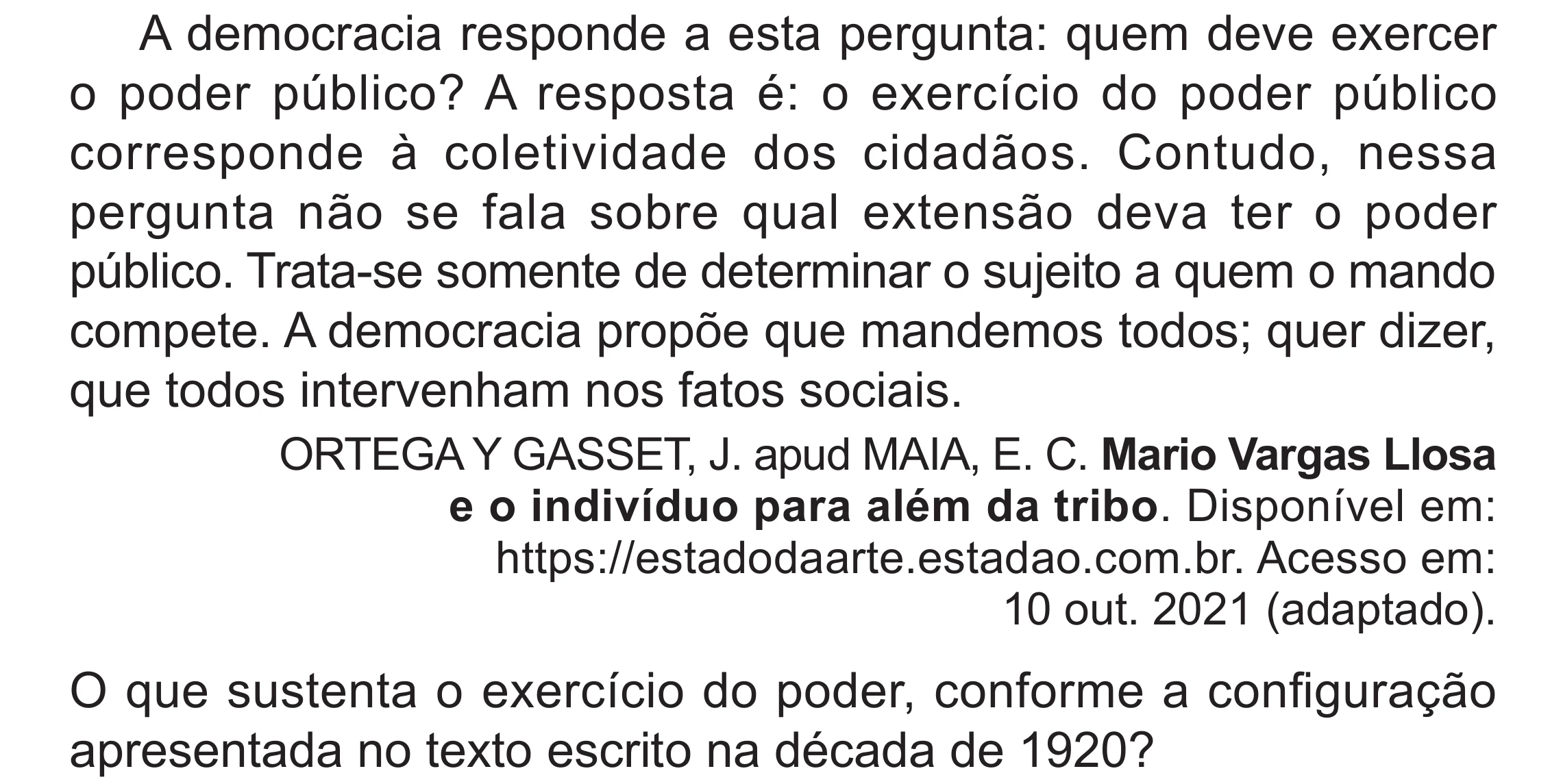 Enunciado original completo da questão 46 do ENEM 2024 - 1º Dia – Caderno 4 – Verde – Aplicação Regular - (Superampliada), página 62.