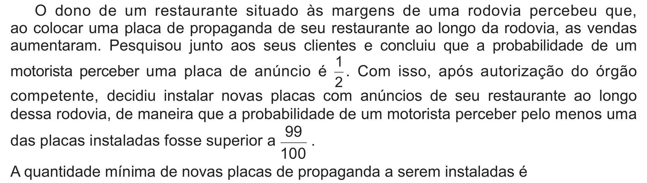 Enunciado original completo da questão 154 do ENEM 2019 - 2º Dia – Caderno 6 – Cinza (Ampliada) – Aplicação Regular, página 43.