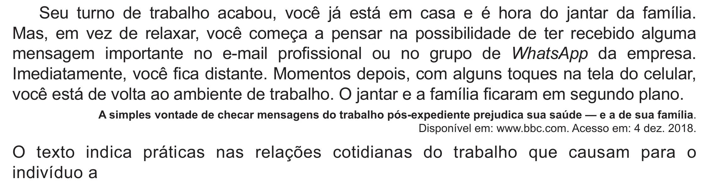 Enunciado original completo da questão 87 do ENEM 2021 - 1º Dia – Caderno 10 – Verde (Libras – Ampliada) – Aplicação Regular, página 61.