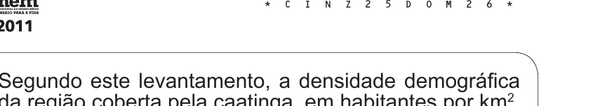 Enunciado original completo da questão 162 do ENEM 2011 - 2º Dia - Caderno 6 - Cinza – Aplicação regular, página 27.
