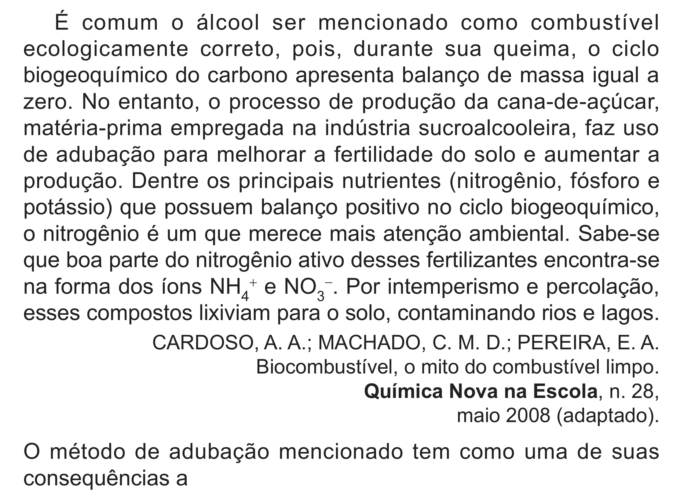 Enunciado original completo da questão 95 do ENEM 2024 - 2º Dia – Caderno 8 – Verde (Superampliada) – Reaplicação/PPL, página 7.