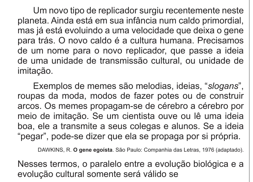Enunciado original completo da questão 85 do ENEM 2014 - 1º Dia – Caderno 3 – Branco – Terceira aplicação, página 30.