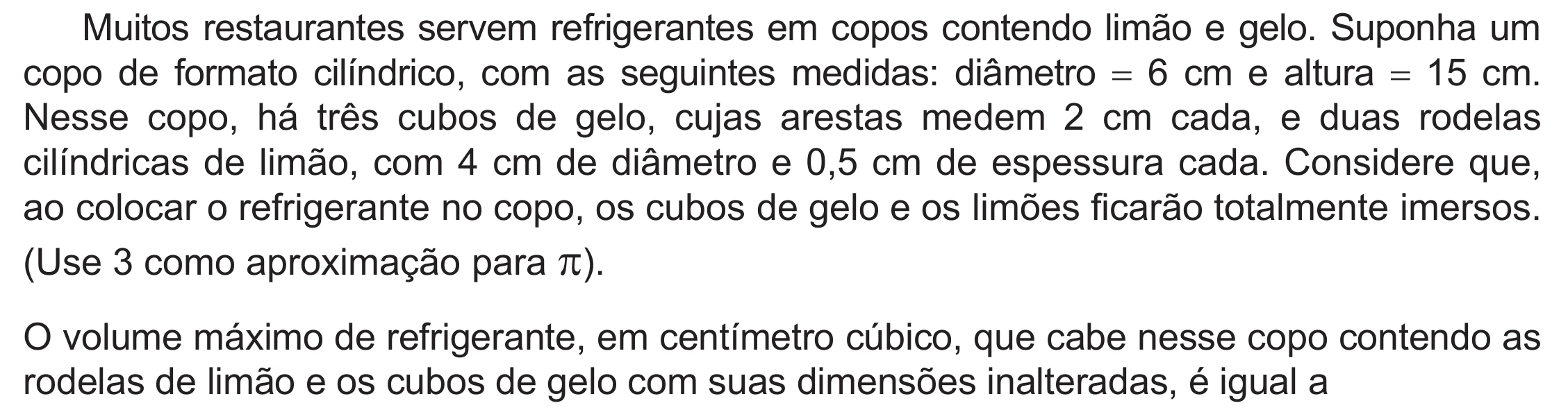 Enunciado original completo da questão 158 do ENEM 2019 - 2º Dia – Caderno 5 – Amarelo (Ampliada) – Reaplicação/PPL, página 44.