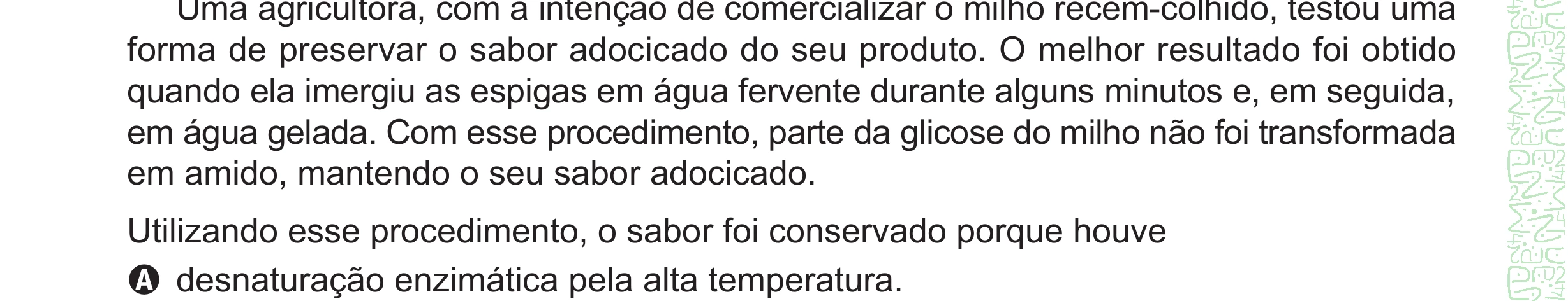 Enunciado original completo da questão 100 do ENEM 2024 - 2º Dia – Caderno 8 – Verde – Aplicação Regular - (Ampliada), página 6.