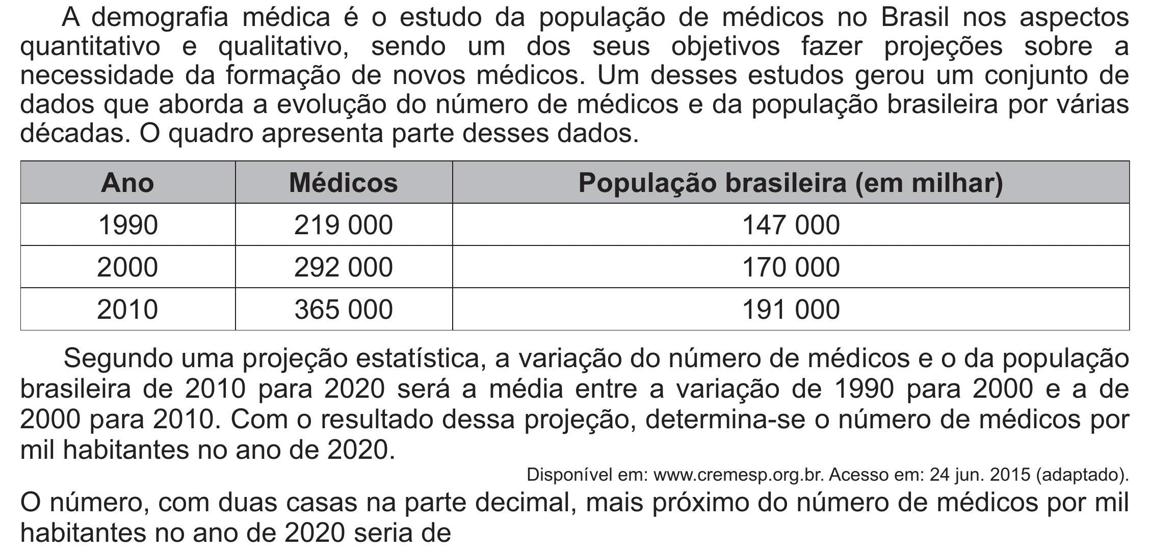 Enunciado original completo da questão 164 do ENEM 2021 - 2º Dia – Caderno 5 – Amarelo (Ampliada) – Aplicação Regular, página 52.