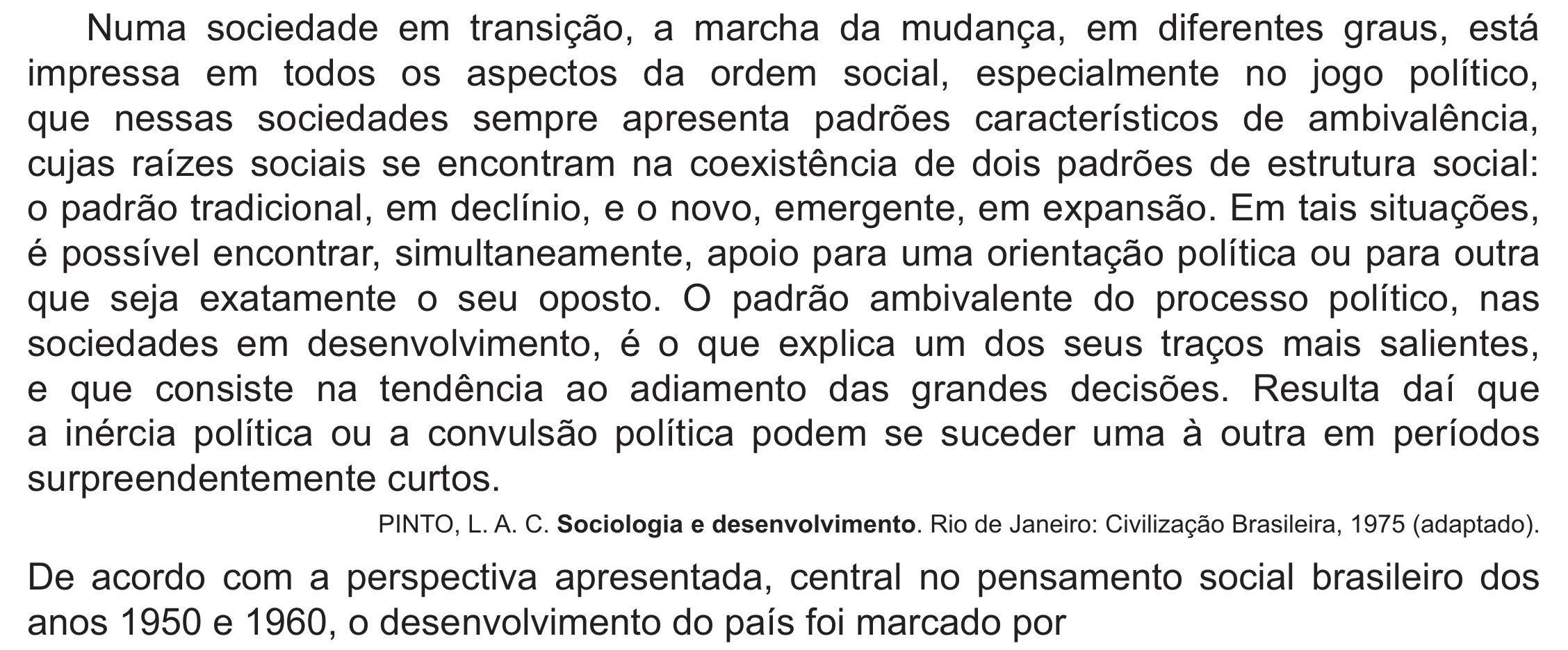 Enunciado original completo da questão 53 do ENEM 2021 - 1º Dia – Caderno 10 – Verde (Libras – Ampliada) – Aplicação Regular, página 46.