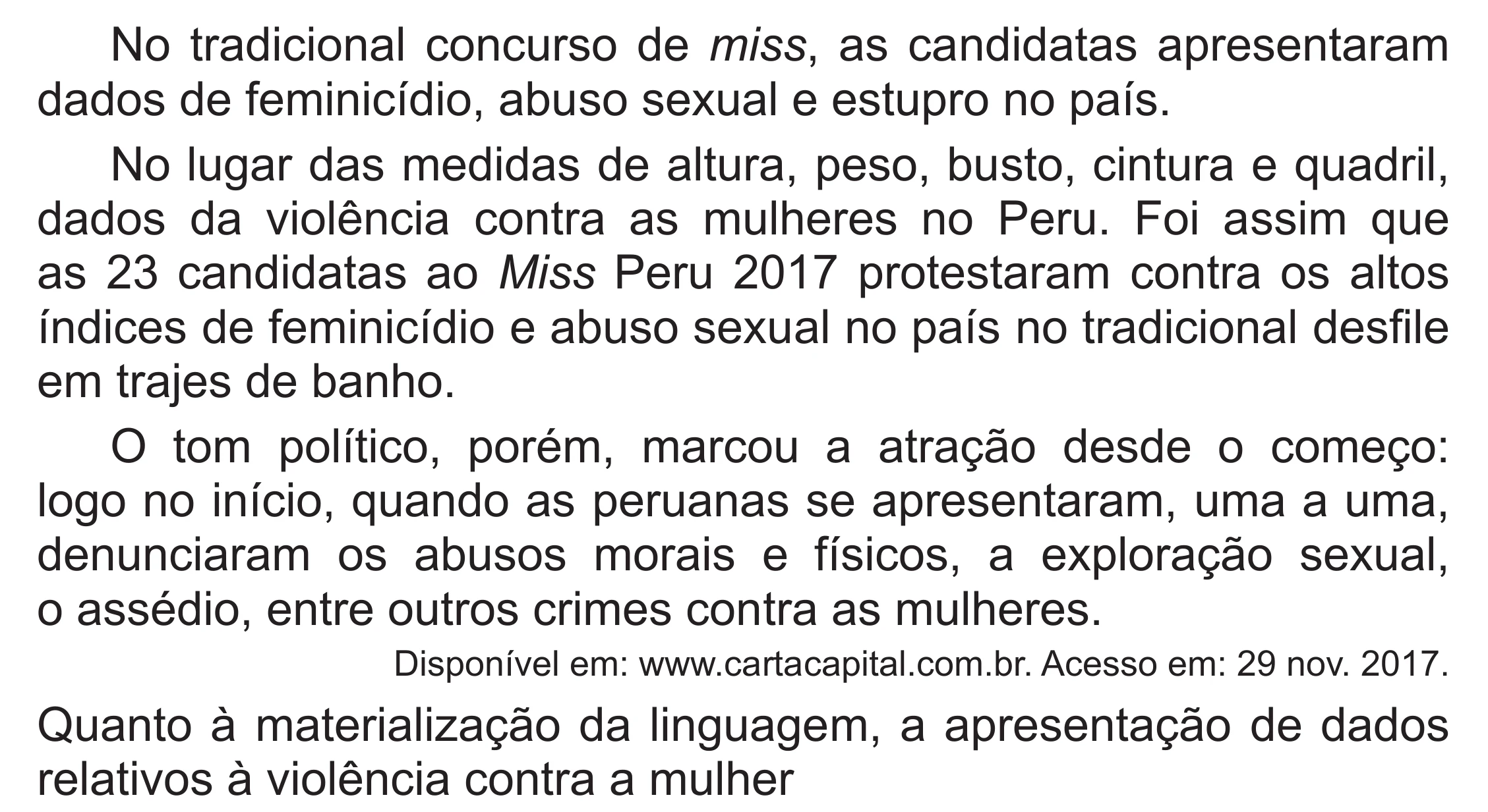 Enunciado original completo da questão 14 do ENEM 2018 - 1º Dia - Caderno 1 - Azul (Superampliada) – Aplicação regular, página 19.