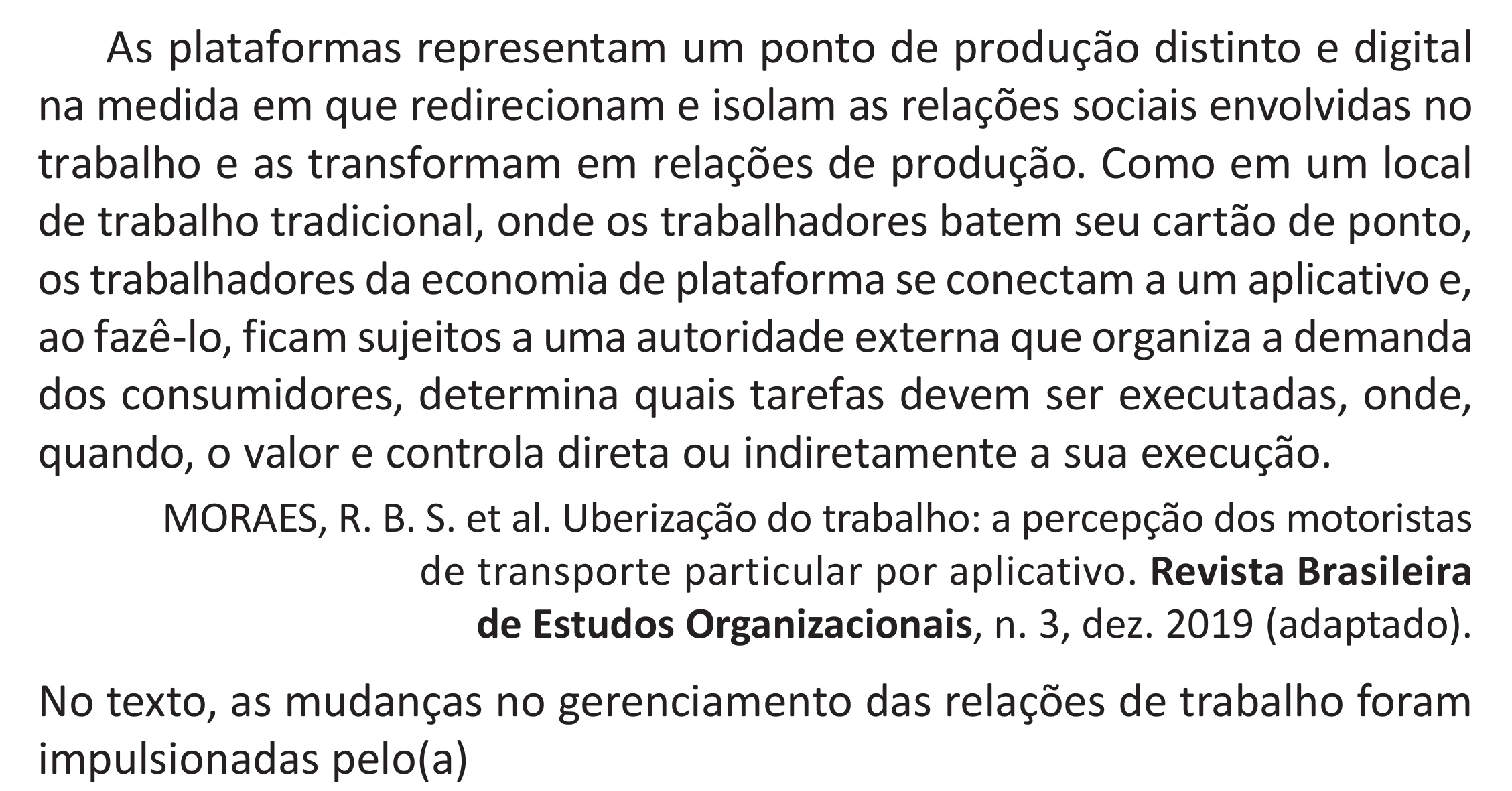 Enunciado original completo da questão 66 do ENEM 2025 - 1º Dia – Caderno 9 – Laranja (Braile e ledor) – Reaplicação - (Superampliada), página 76.