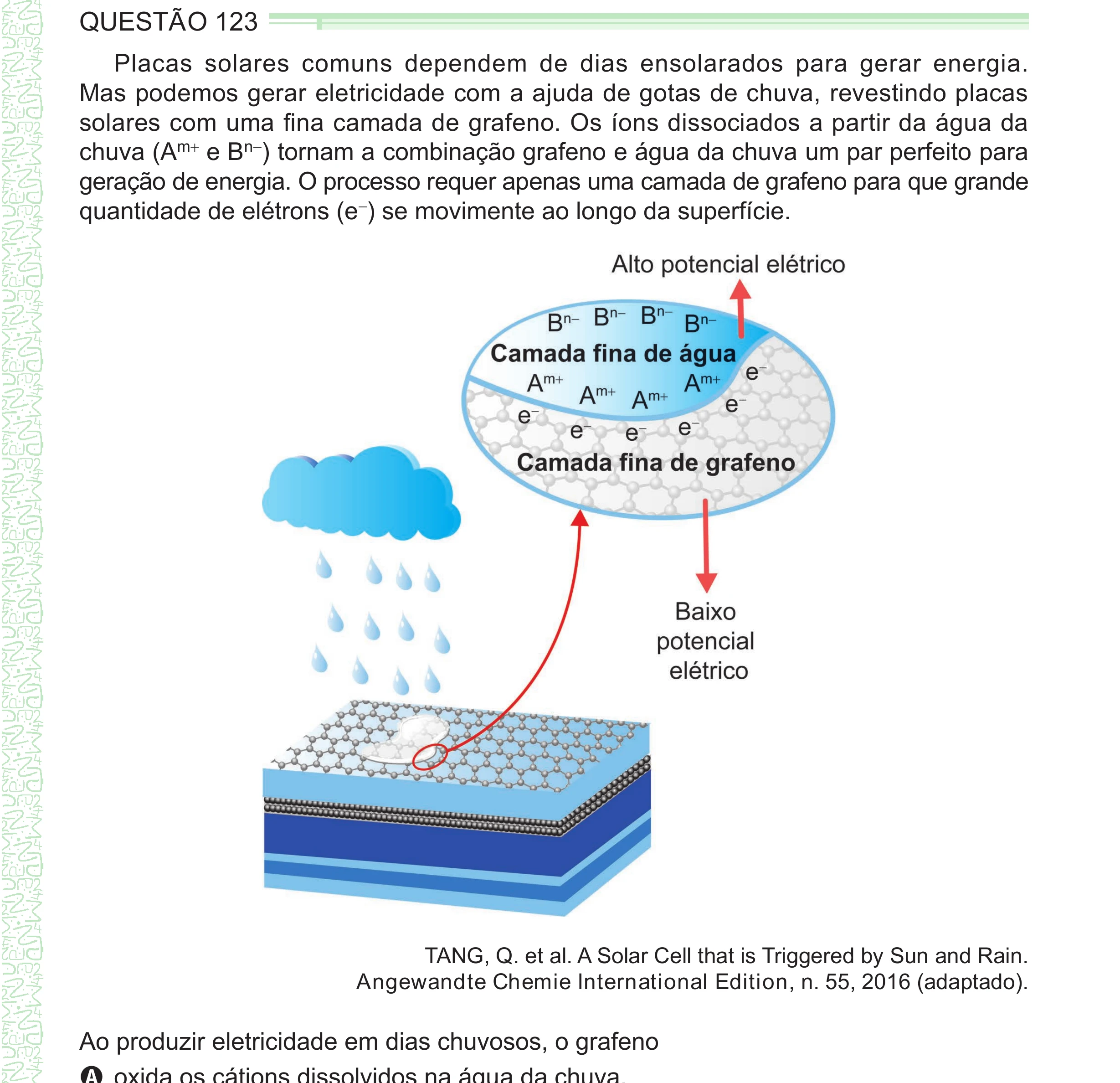 Enunciado original completo da questão 123 do ENEM 2024 - 2º Dia – Caderno 8 – Verde – Aplicação Regular - (Ampliada), página 21.