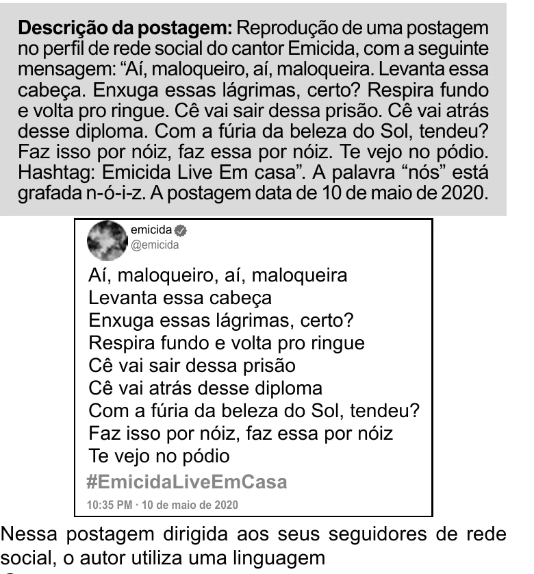 Enunciado original completo da questão 42 do ENEM 2023 - 1º Dia – Caderno 9 – Laranja (braile e ledor) – Reaplicação/PPL, página 18.