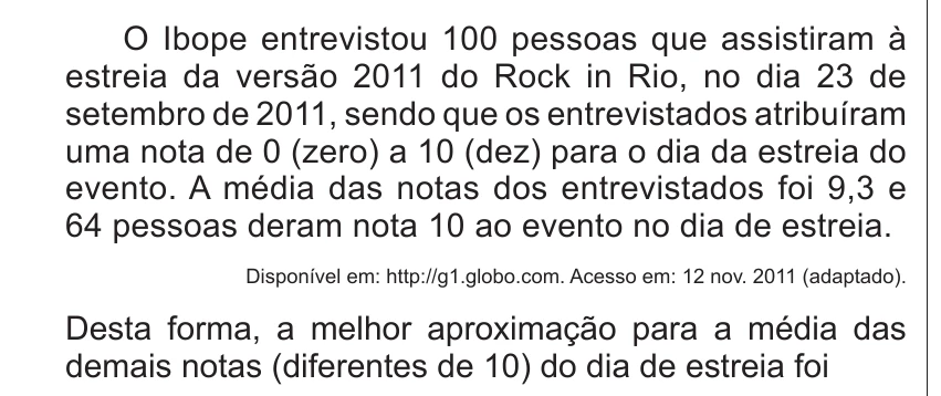 Enunciado original completo da questão 179 do ENEM 2014 - 2º Dia – Caderno 6 – Cinza – Terceira aplicação, página 33.