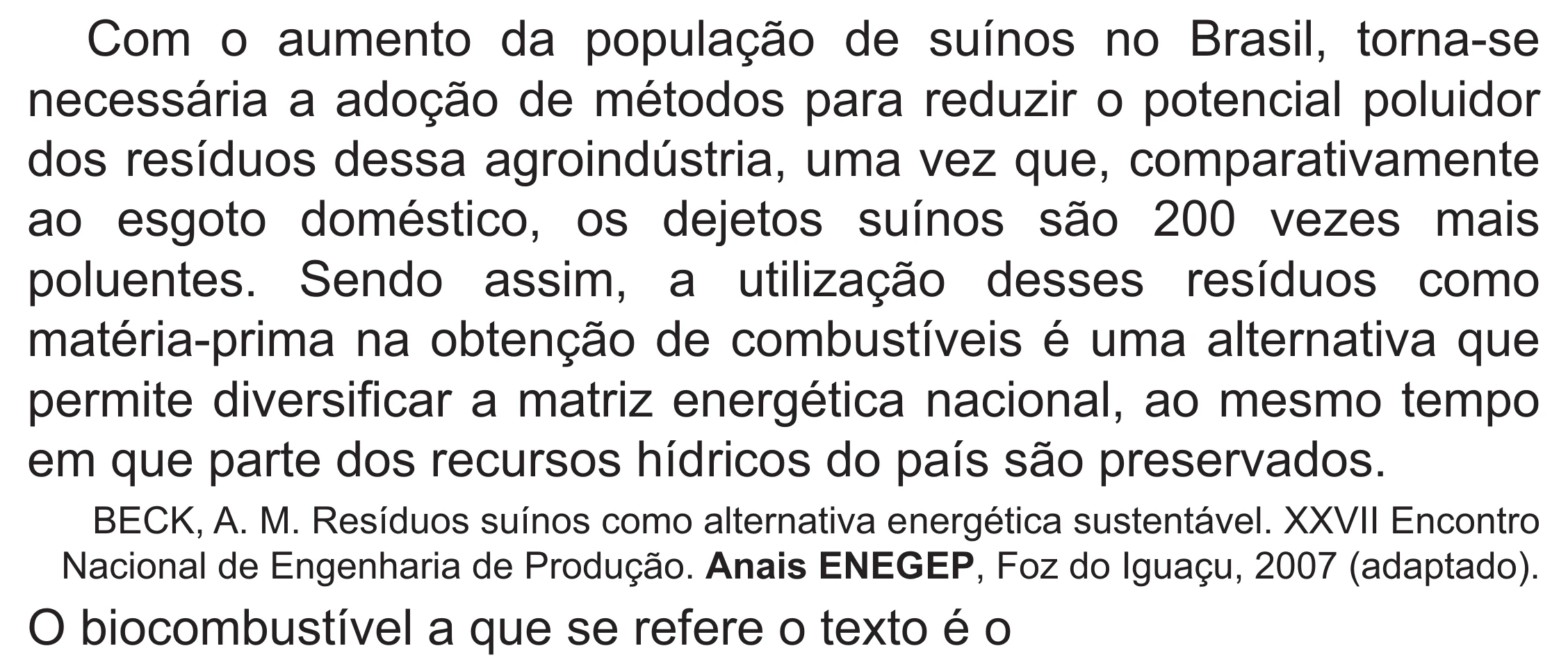 Enunciado original completo da questão 109 do ENEM 2021 - 2º Dia – Caderno 12 – Verde (Libras – Superampliada) – Aplicação Regular, página 21.