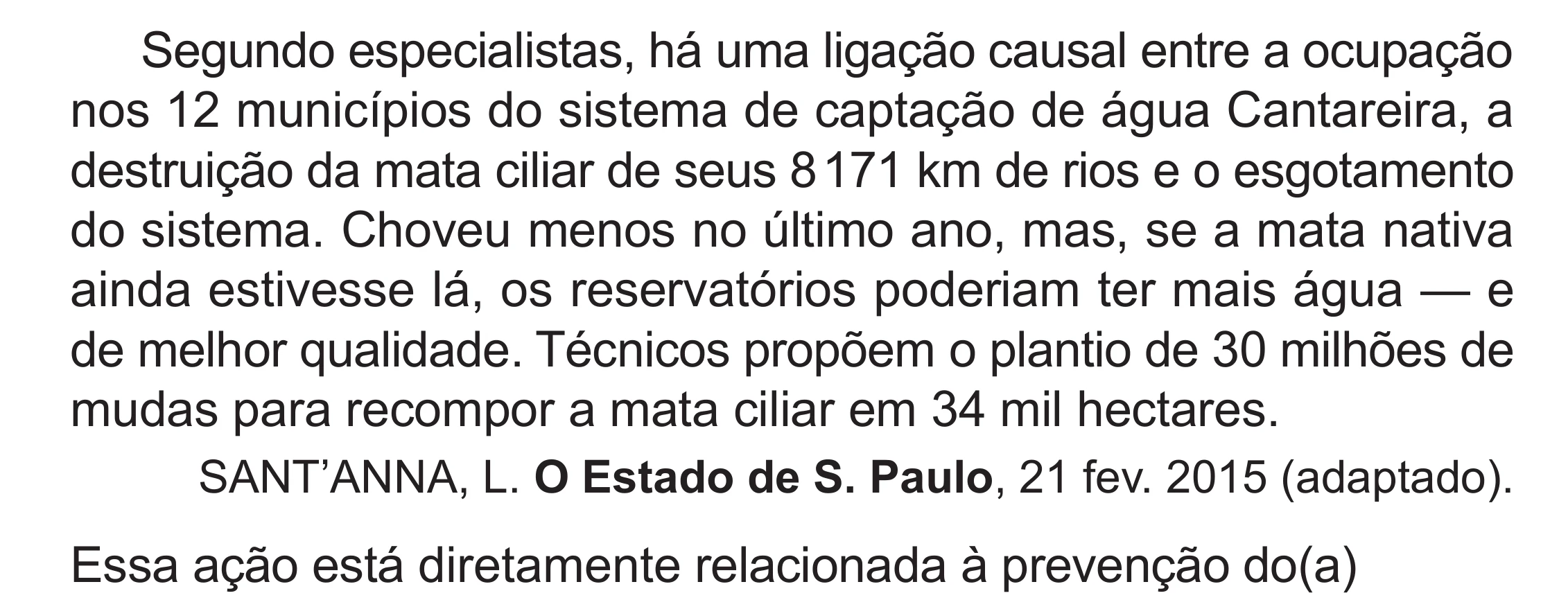 Enunciado original completo da questão 101 do ENEM 2024 - 2º Dia – Caderno 8 – Verde (Superampliada) – Reaplicação/PPL, página 12.
