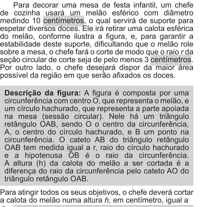Enunciado original completo da questão 180 do ENEM 2017 - 2º Dia - Caderno 11 – Laranja (Braile e ledor) – Aplicação regular, página 31.