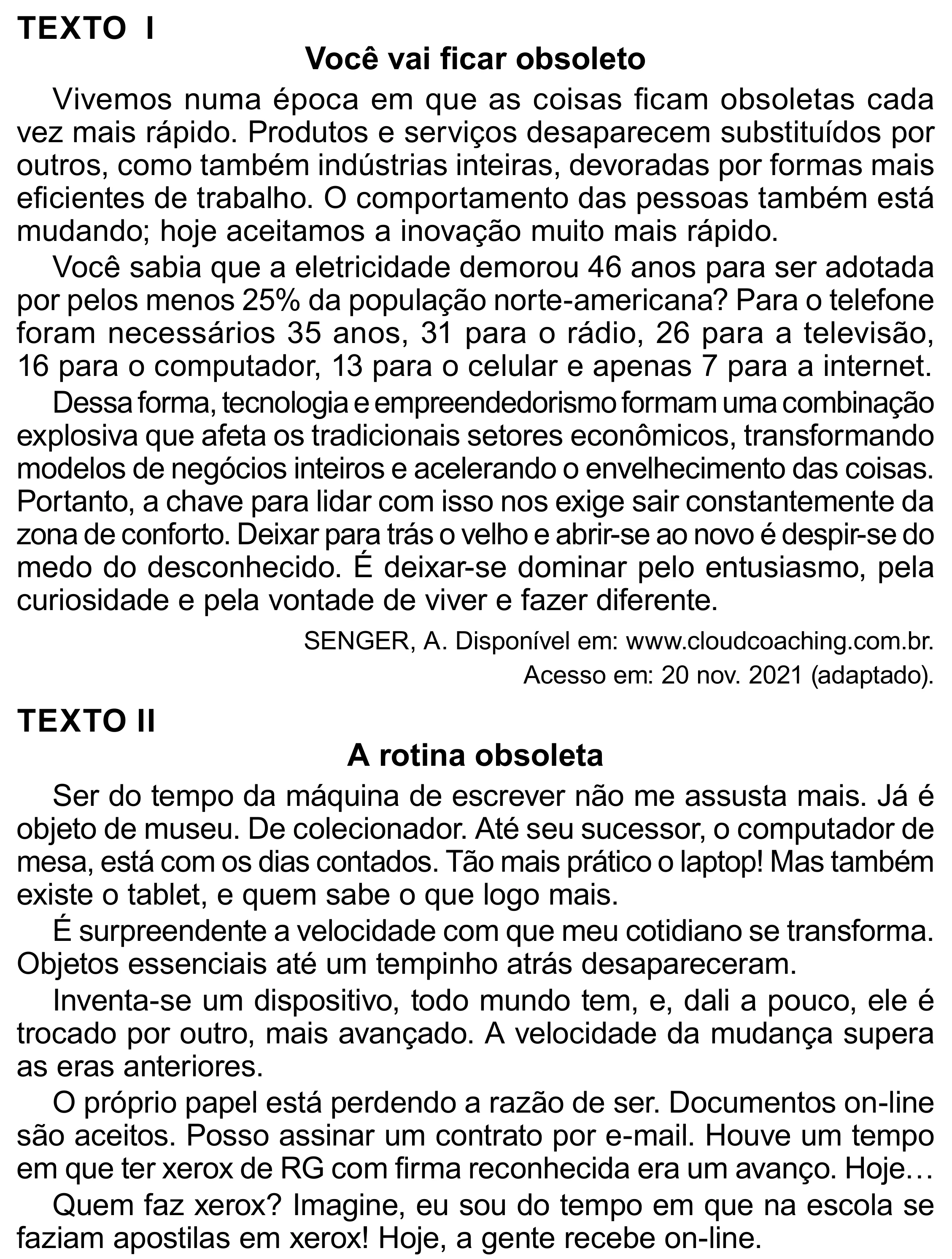 Enunciado original completo da questão 40 do ENEM 2023 - 1º Dia – Caderno 4 – Rosa (Superampliada) – Reaplicação/PPL, página 46.
