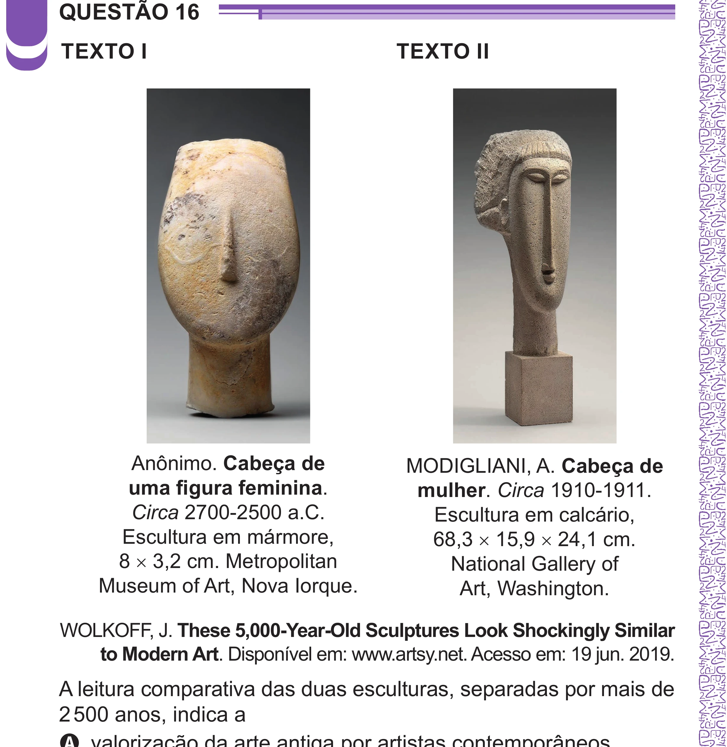 Enunciado original completo da questão 16 do ENEM 2024 - 1º Dia – Caderno 10 – Roxo (Libras) – Aplicação Regular - (Superampliada), página 24.