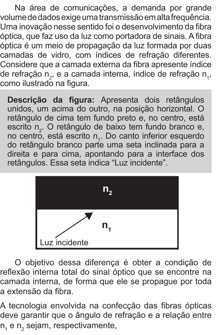 Enunciado original completo da questão 110 do ENEM 2022 - 2º Dia – Caderno 11 – Laranja (braile e ledor) – Reaplicação/PPL, página 8.