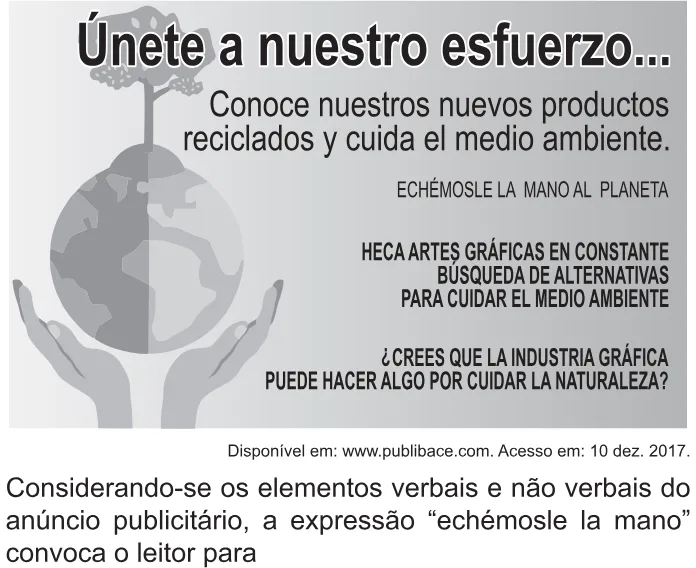 Trecho original com figura, tabela ou fórmula da questão 1 (espanhol) do ENEM 2021 - 1º Dia – Caderno 4 – Rosa – Reaplicação/PPL/Segunda Oportunidade.