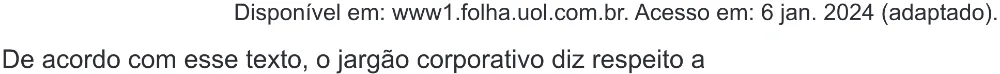 Trecho original com figura, tabela ou fórmula da questão 36 do ENEM 2024 - 1º Dia – Caderno 4 – Verde (Ampliada) – Reaplicação/PPL.