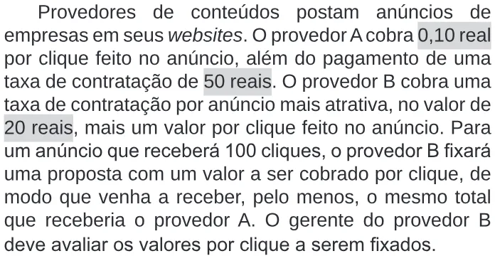 Trecho original com figura, tabela ou fórmula da questão 178 do ENEM 2020 - 2º Dia – Caderno 11 – Laranja (braile e ledor) – Reaplicação/PPL.