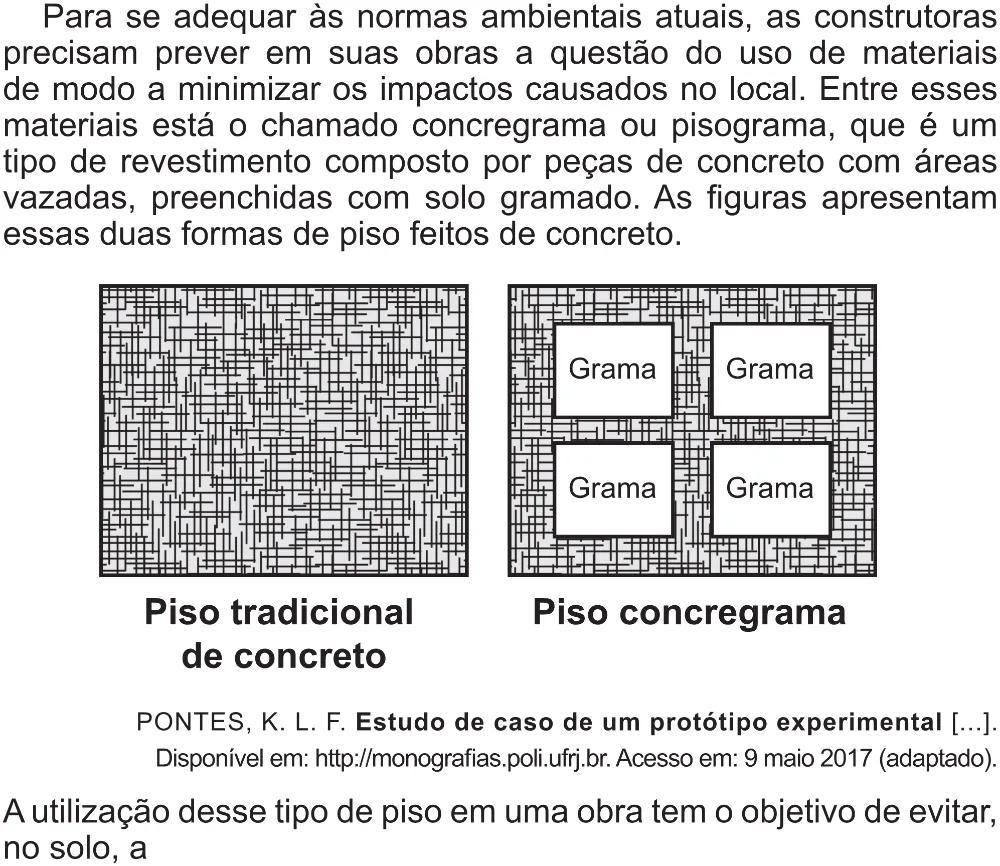 Trecho original com figura, tabela ou fórmula da questão 119 do ENEM 2017 - 2º Dia - Caderno 5 – Amarelo (Superampliada) – Aplicação regular.
