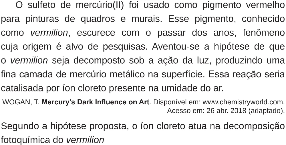 Trecho original com figura, tabela ou fórmula da questão 116 do ENEM 2018 - 2º Dia - Caderno 5 – Amarelo (Superampliada) – Aplicação regular.