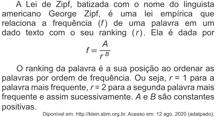 Trecho original com figura, tabela ou fórmula da questão 176 do ENEM 2020 - 2º Dia - Caderno 8 – Rosa – Aplicação Regular.
