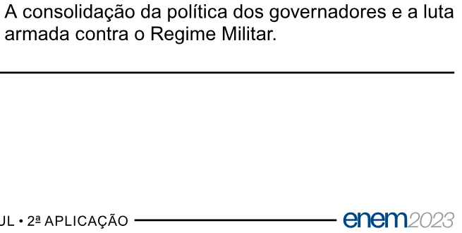Alternativa E da questão 86 do ENEM 2023 - 1º Dia – Caderno 1 – Azul – Reaplicação/PPL.
