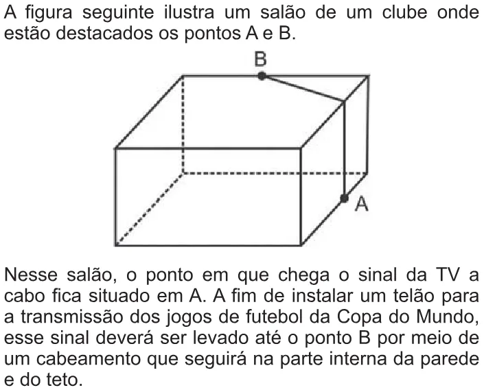 Trecho original com figura, tabela ou fórmula da questão 140 do ENEM 2010 - 2º Dia – Caderno 5 – Amarelo – Reaplicação/PPL.