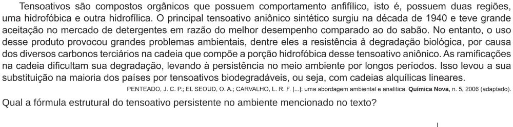 Trecho original com figura, tabela ou fórmula da questão 129 do ENEM 2018 - 2º Dia - Caderno 5 - Amarelo – Aplicação regular.