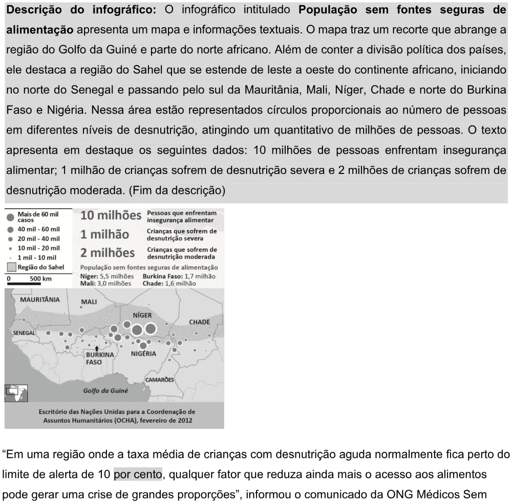 Trecho original com figura, tabela ou fórmula da questão 65 do ENEM 2025 - 1º Dia – Caderno 9 – Laranja (Braile e ledor) – Aplicação Regular - Leitor de tela (NVDA) - Belém, Ananindeua e Marituba.