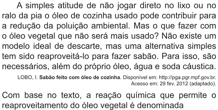 Trecho original com figura, tabela ou fórmula da questão 131 do ENEM 2021 - 2º Dia – Caderno 12 – Verde (Libras) – Aplicação Regular.