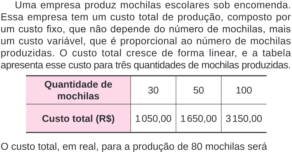 Trecho original com figura, tabela ou fórmula da questão 161 do ENEM 2024 - 2º Dia – Caderno 8 – Verde – Aplicação Regular - (Superampliada).